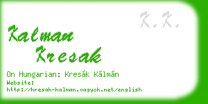 kalman kresak business card